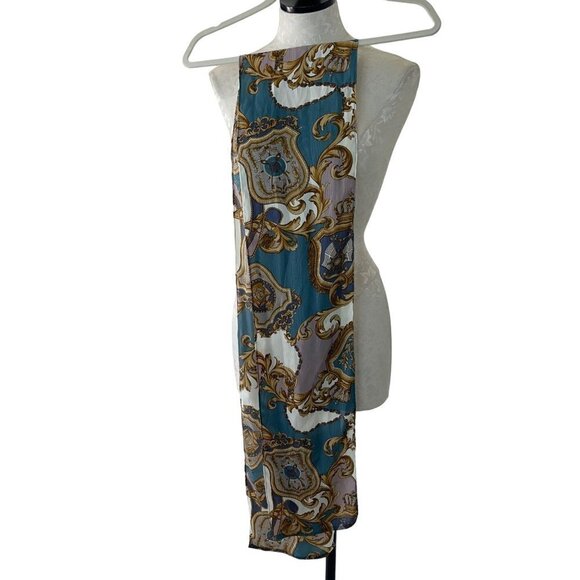 Diane Freis Original Georgette Dress Womens Braid Work Pleated Scarf Vintage - Picture 11 of 16